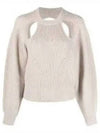 Women's Palma Cutout Knit Top Beige - ISABEL MARANT - BALAAN 2