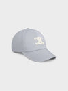 Triomphe logo patch ball cap pearl gray - CELINE - BALAAN 3