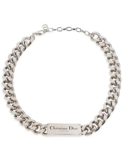 Couture Chain Link Necklace Silver - DIOR - BALAAN 2