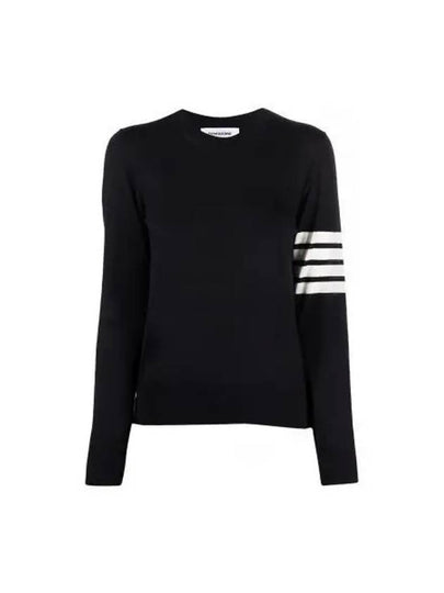 4-Bar Merino Jumper Wool Knit Top Navy - THOM BROWNE - BALAAN 2