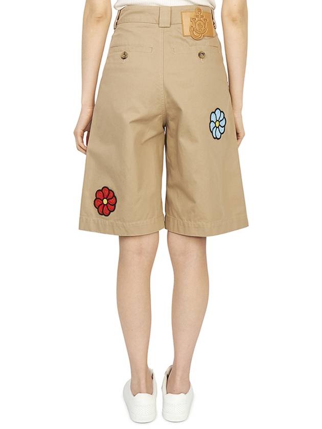 JW Anderson Floral Bermuda Shorts Beige - MONCLER - BALAAN 5