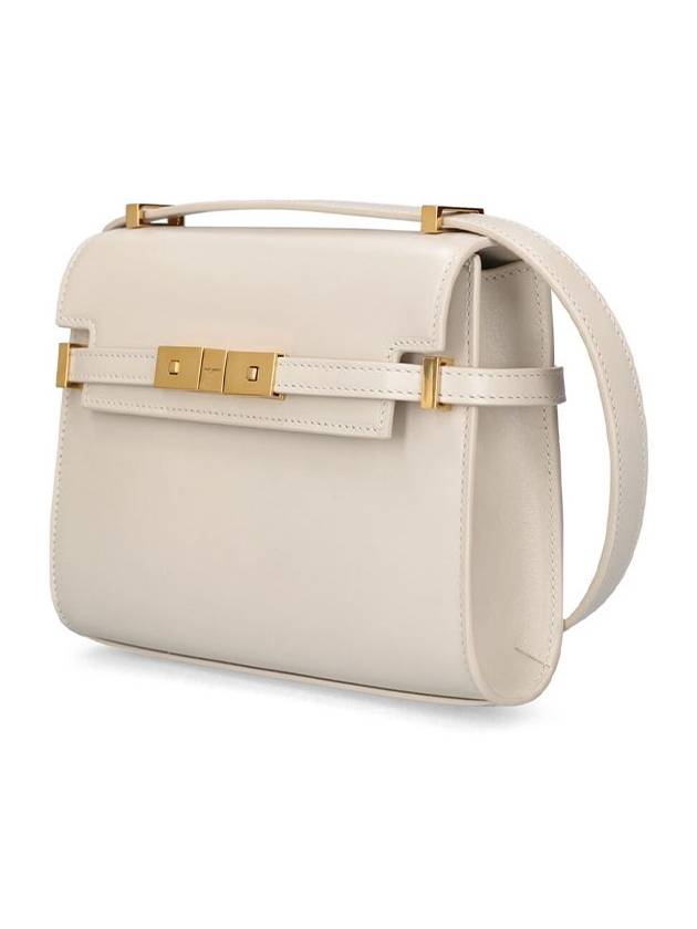 Manhattan Leather Shoulder Bag Vintage Blanc - SAINT LAURENT - BALAAN 3