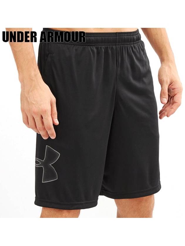 Men's Tech Graphic Loose Fit Shorts Black - UNDER ARMOUR - BALAAN 1