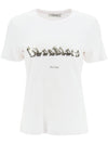 Print Cotton Short Sleeve T-shirt White - MAX MARA - BALAAN 1