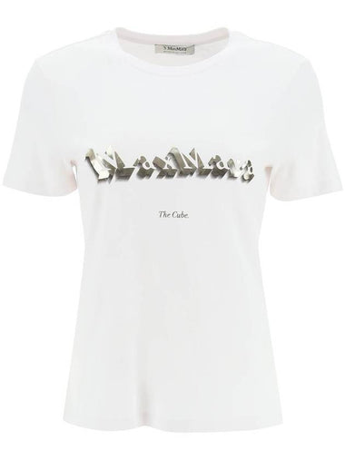 Print Cotton Short Sleeve T-shirt White - MAX MARA - BALAAN 1