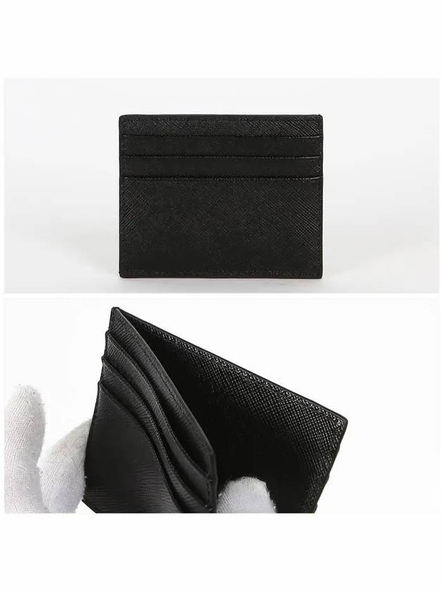 Saffiano Leather Card Wallet Black - PRADA - BALAAN 5