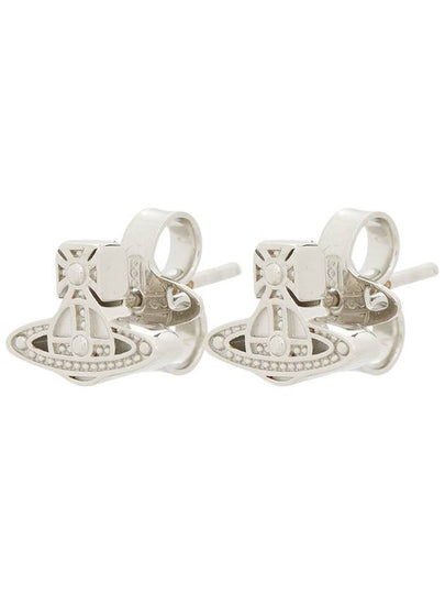 Oslo Logo Platinum Earrings Silver - VIVIENNE WESTWOOD - BALAAN 2