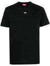 Men's T Diego D Patch Short Sleeve T-Shirt Black - DIESEL - BALAAN 2