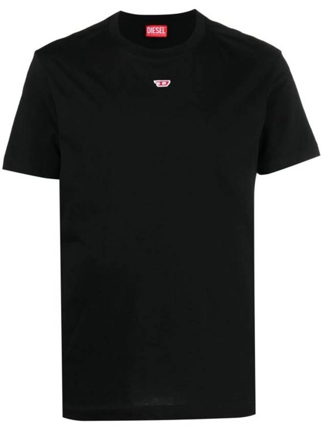 Men's T Diego D Patch Short Sleeve T-Shirt Black - DIESEL - BALAAN 2