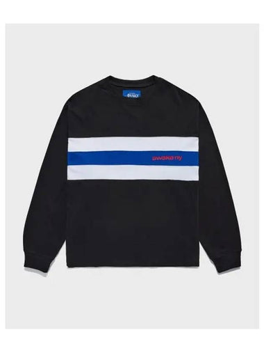 M long sleeve striped t shirt black LS STRIPE - AWAKE NY - BALAAN 1