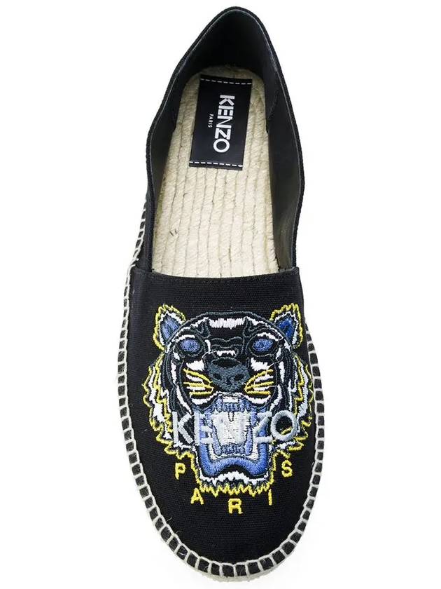 Embroid Tiger Espadrilles Black - KENZO - BALAAN.