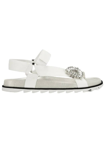 Women's Trekkie Viv Sandals White - ROGER VIVIER - BALAAN 1