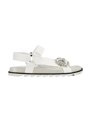 Women's Trekkie Viv Sandals White - ROGER VIVIER - BALAAN 1