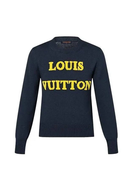 Big Logo Knit Top Navy - LOUIS VUITTON - BALAAN 1