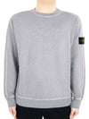 Garment Dyed Malfile Crewneck Sweatshirt Grey Heather - STONE ISLAND - BALAAN 2