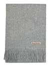 Logo Wool Fringe Scarf Grey - ACNE STUDIOS - BALAAN 2