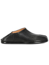 Tabi Babouche Leather Slippers Black - MAISON MARGIELA - BALAAN 4