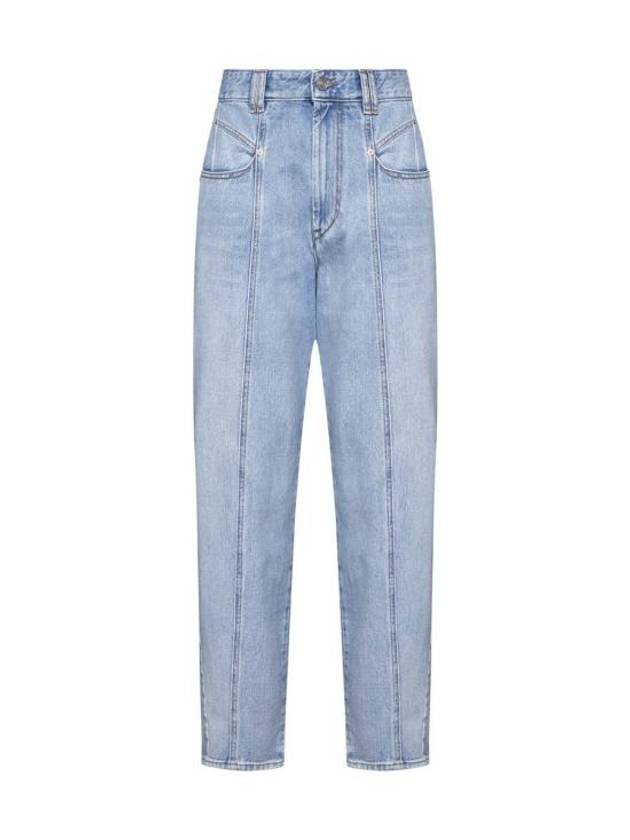 Denim Straight Pants PA0045FBB1H06I30IB ICE BLUE - ISABEL MARANT - BALAAN 1