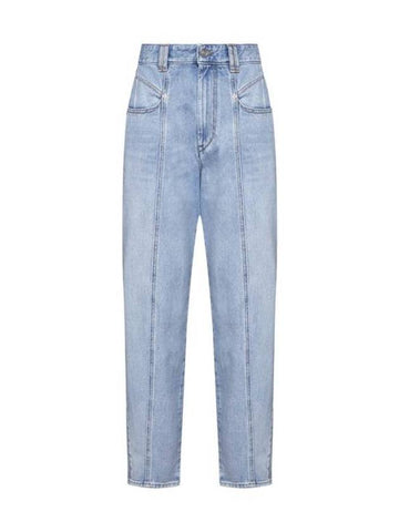 Denim Straight Pants PA0045FBB1H06I30IB ICE BLUE - ISABEL MARANT - BALAAN 1