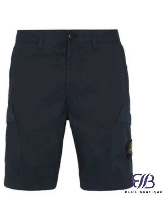 Light Stretch Cotton Bermuda Regular Fit Shorts Navy - STONE ISLAND - BALAAN 2