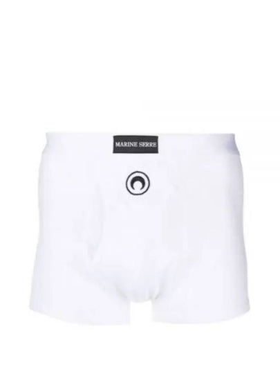 24 MUW030CJER0011 WH10 Organic Cotton Ribbed Boxer Briefs - MARINE SERRE - BALAAN 1