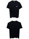 8C00025 829H8 999 Logo Patch Short Sleeve TShirt Black Men's TShirt TLS - MONCLER - BALAAN 4