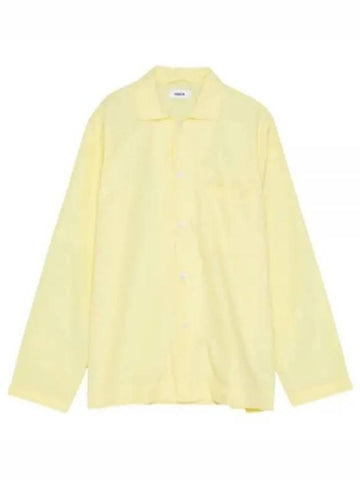 Poplin Pajamas Long Sleeve Shirt Lemonade - TEKLA - 1