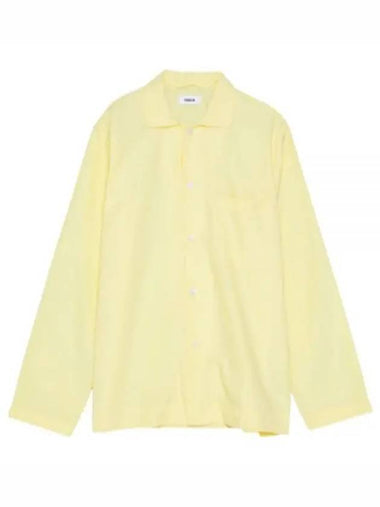 Poplin Pajamas Long Sleeve Shirt Lemonade - TEKLA - BALAAN 1