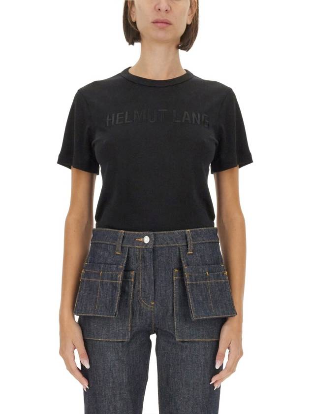 Crew Neck Short Sleeve T-Shirt Black - HELMUT LANG - BALAAN 3