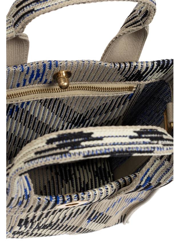 Check Knit Mini Tote Bag Lichen - BURBERRY - BALAAN 6