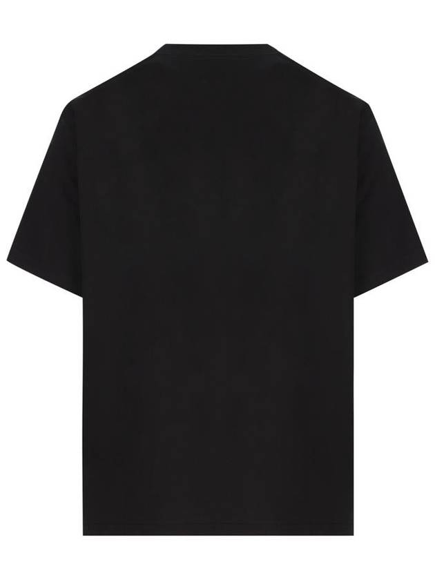 Logo Print Crew Neck Cotton Short Sleeve T-Shirt Black - BURBERRY - BALAAN 3