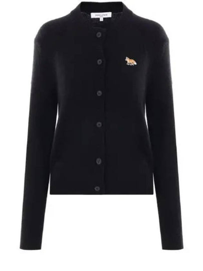 Baby Fox Patch Wool Cardigan Black - MAISON KITSUNE - BALAAN 2