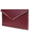 Rockstud Envelope Clutch Bag Cerise - VALENTINO - BALAAN 3