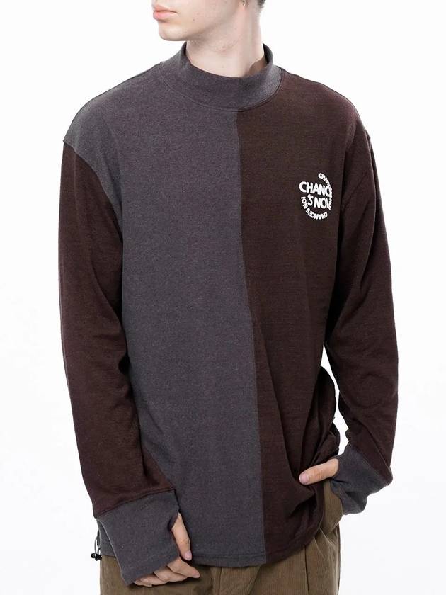 Men s M243MT04BR Circular Reverse Wool Half Neck Sweatshirt Brown - CHANCE'S NOI - BALAAN 8