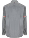 Three Stripes Armband Nylon Long Sleeve Shirt Grey - THOM BROWNE - BALAAN 3