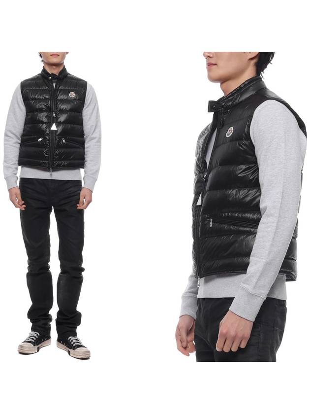 Gui Logo Patch Padded Vest Black - MONCLER - BALAAN 3