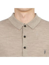 Men's Collar Long Sleeve TShirt MK005D STONE TAUPE MARL - ALLSAINTS - BALAAN 6