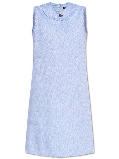 Dolce & Gabbana Dress With Logo, Women's, Blue - DOLCE&GABBANA - BALAAN 1