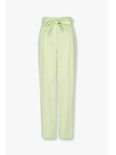 Women s Soft Back Banding Belt Pants Light Green - EMPORIO ARMANI - BALAAN 1