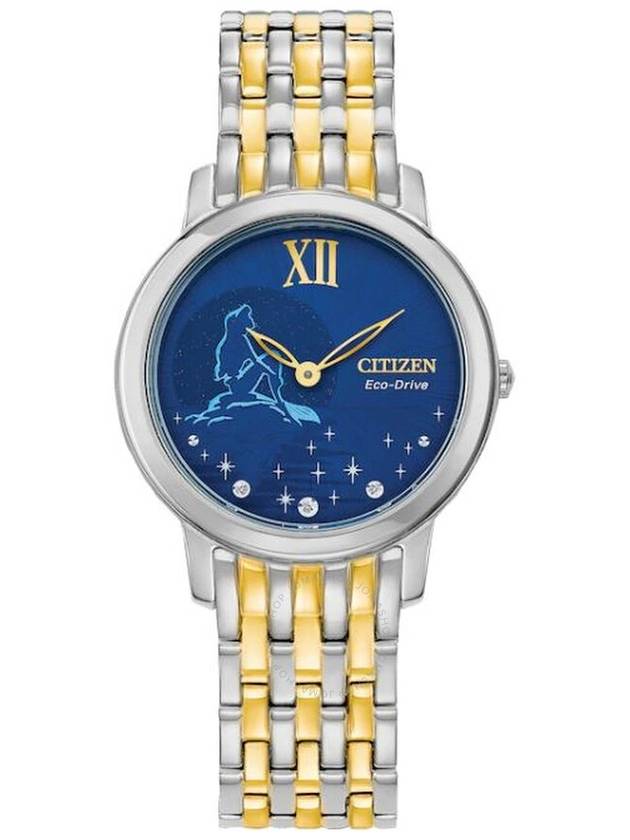 Citizen Ariel Diamond Disney Princess Blue Dial Ladies Watch EX1499-50W - CITIZEN - BALAAN 1