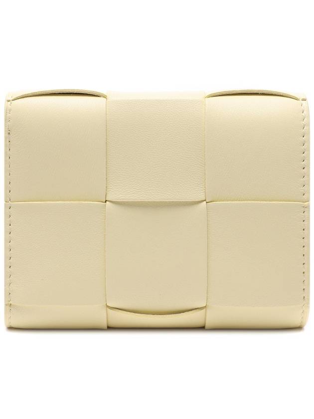 Cassette Tri-Fold Zipper Half Wallet Chamomile - BOTTEGA VENETA - BALAAN 5