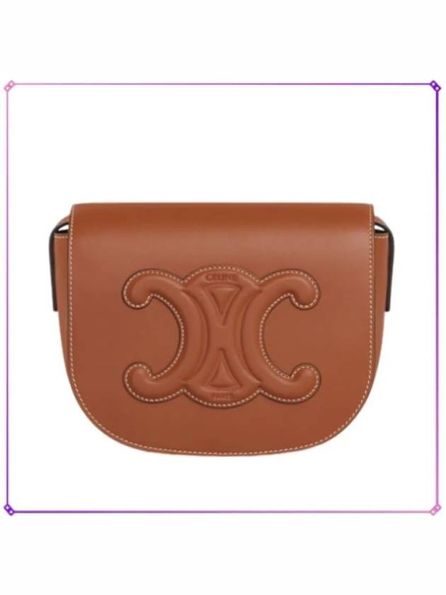 Folco Cuir Triomphe Calfskin Cross Bag Tan - CELINE - BALAAN 2