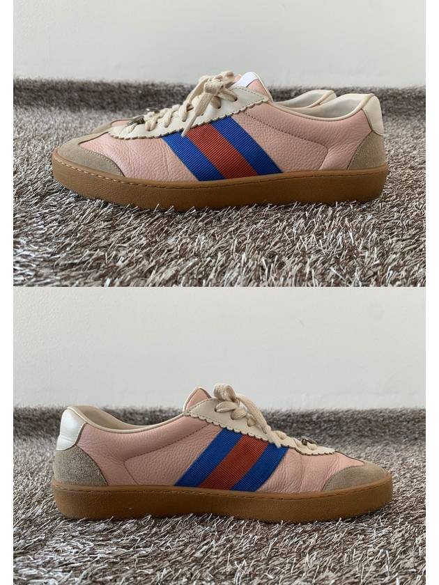 Bee web suede leather sneakers 7 5 265 - GUCCI - BALAAN 3