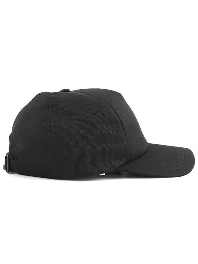 Embroidered Logo Gabardine Weave Cotton Ball Cap Black - SAINT LAURENT - BALAAN 5