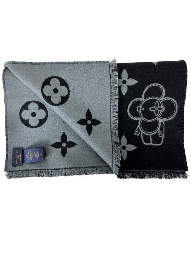 Essential Monogram Wool Scarf Black - LOUIS VUITTON - BALAAN 11