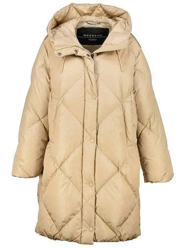 GUELFO long padded jacket beige 2425496092 001 - MAX MARA - BALAAN 1