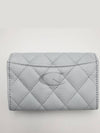 Classic flap wallet snap card light blue gold AP0214 - CHANEL - BALAAN 5