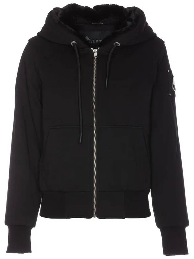 Classic Bunny Zip Up Hoodie Black - MOOSE KNUCKLES - BALAAN 2