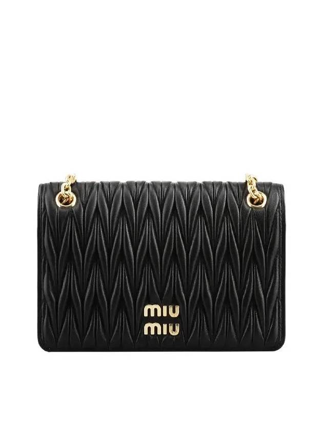 Matelasse Nappa Leather Mini Bag Black - MIU MIU - BALAAN 2