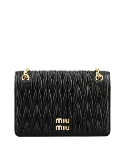 Matelasse Nappa Leather Mini Bag Black - MIU MIU - BALAAN 2